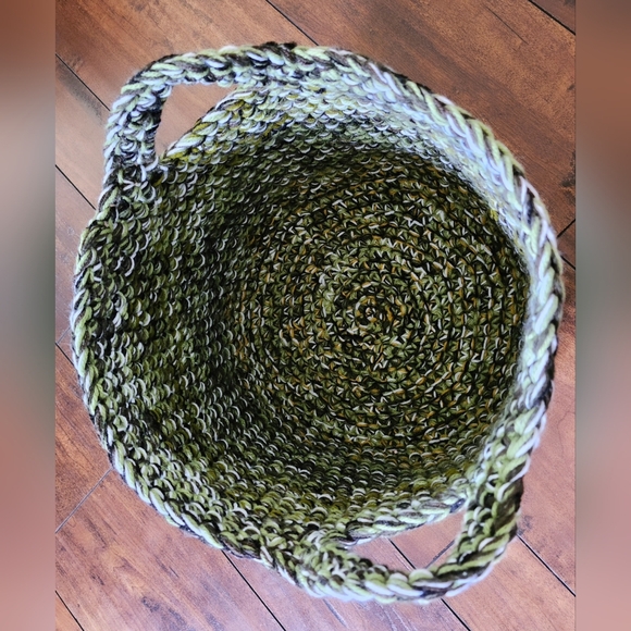 Handmade Crochet Scrappy Basket - Picture 4 of 9